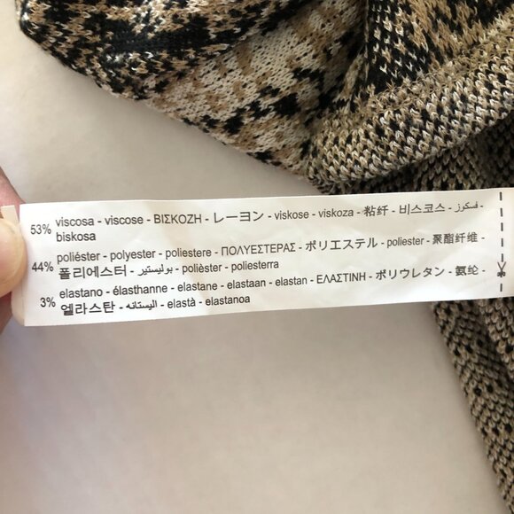 Zara reptile Snake Animal print long sleeve knit midi Sweater dress size M - Picture 14 of 15